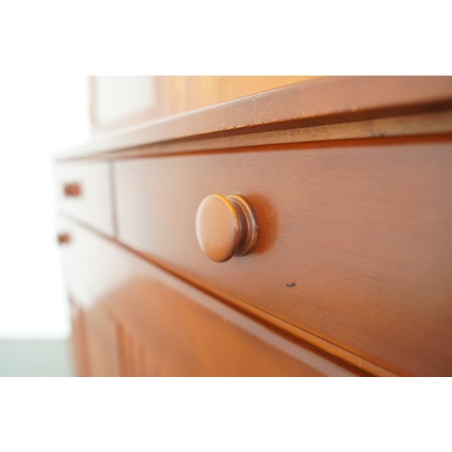 Vintage Traditional China Cabinet Hutch For Sale - Image 14 of 17