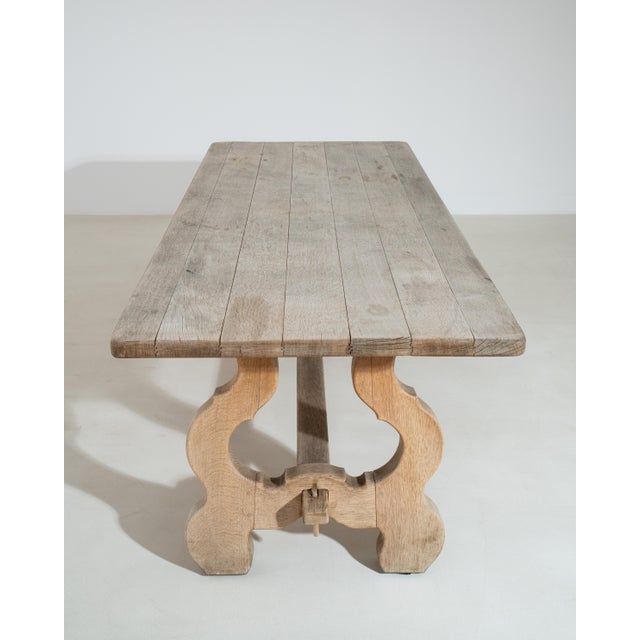 Oak Harp Dining Table France 1970s For Sale - Image 13 of 14