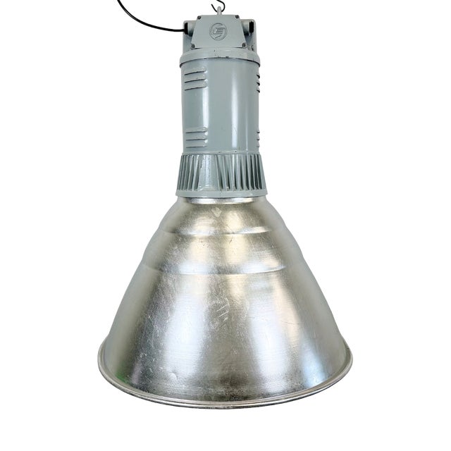 Large Industrial Aluminium Pendant Light from Elektrosvit, 1960s For Sale