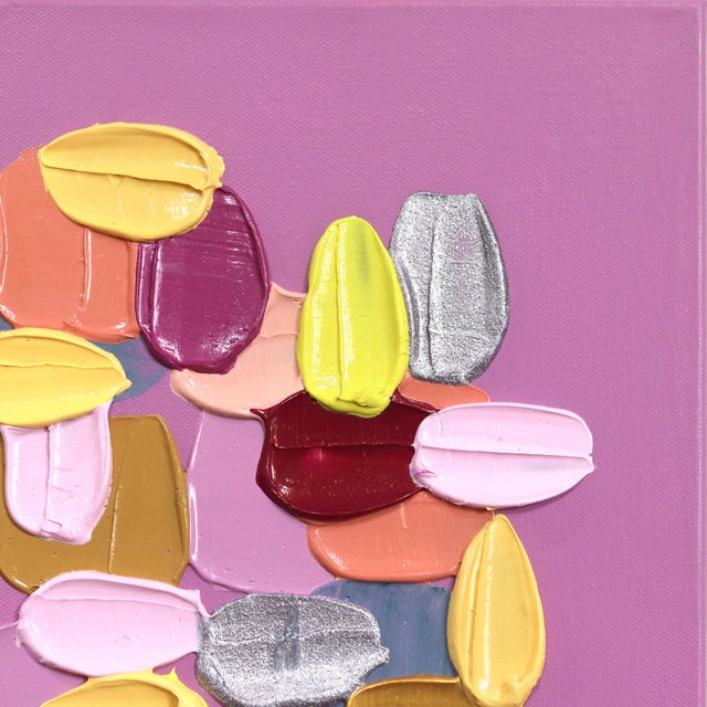 2020s One Truth - Impasto Inspired Thick Paint Pink Abstract Painting Original Artwork by Shiri Phillips For Sale - Image 5 of 9