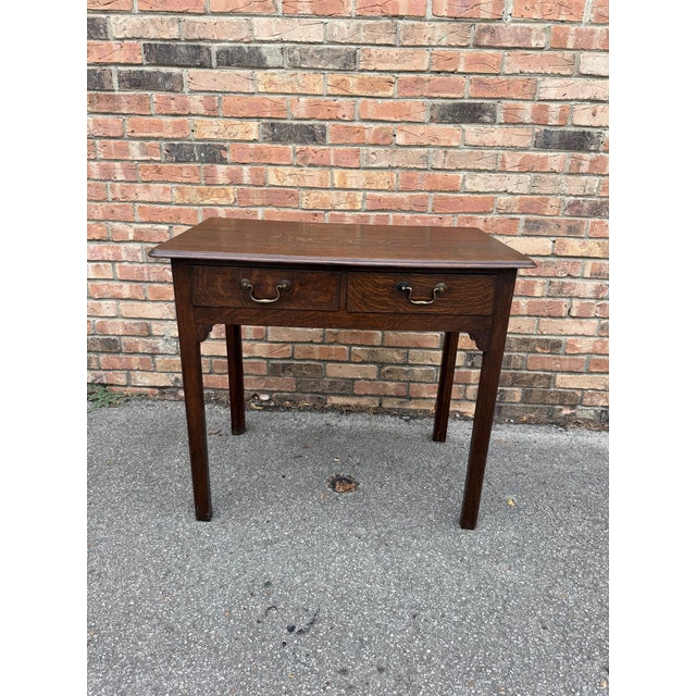 19th Century English 2 Drawer Side Table For Sale - Image 10 of 10