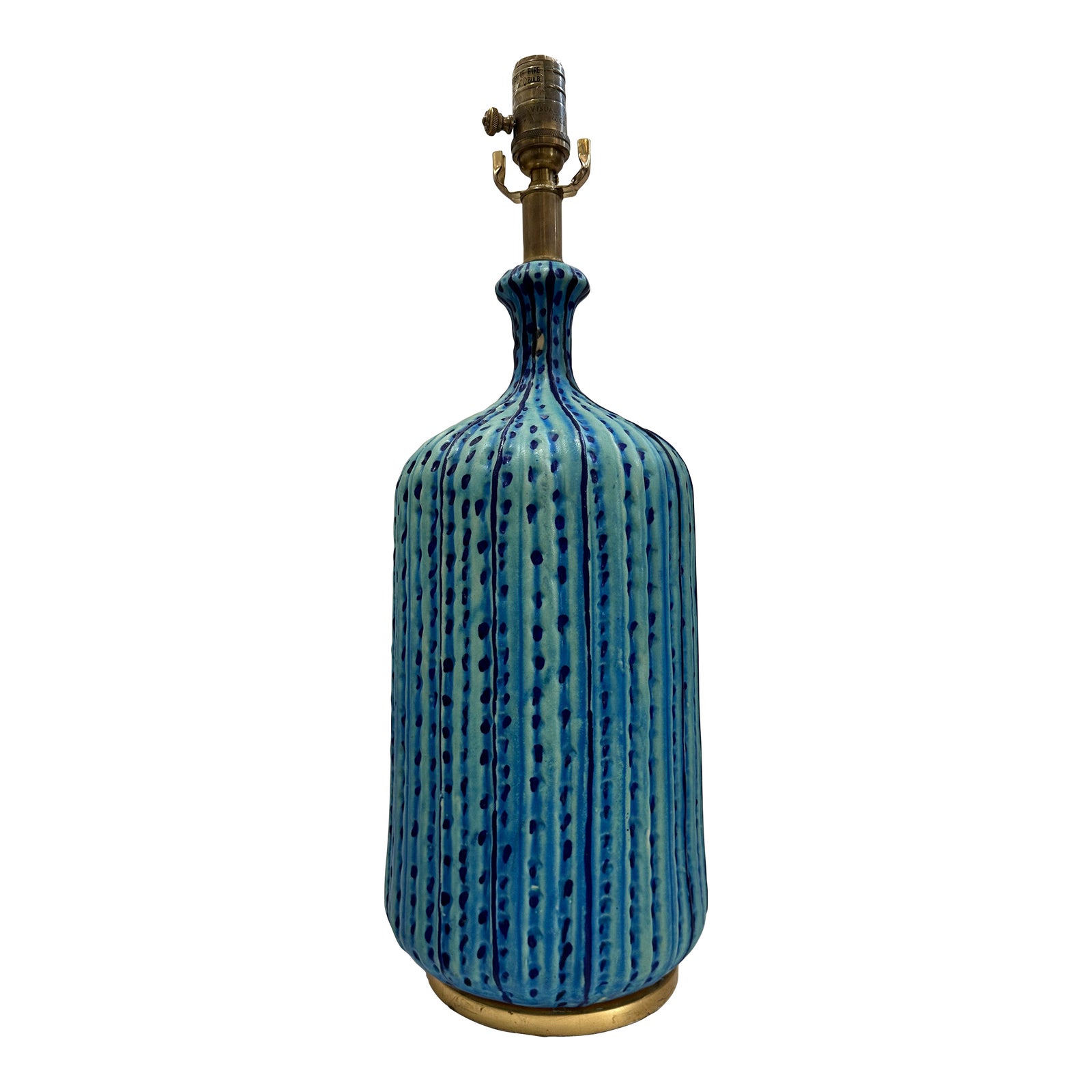 Contemporary Aerin Culloden Table Lamp in Aquamarine Chairish