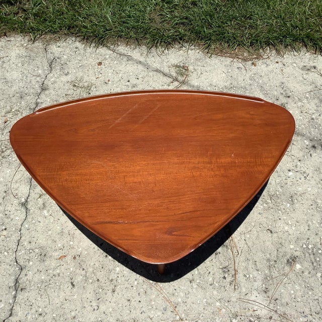 Wood 1950's Danish MCM Teak Boomerang Coffee Table by William Watting For Sale - Image 7 of 8