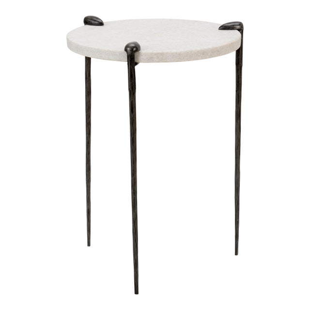 Tate Side Table in Steel For Sale