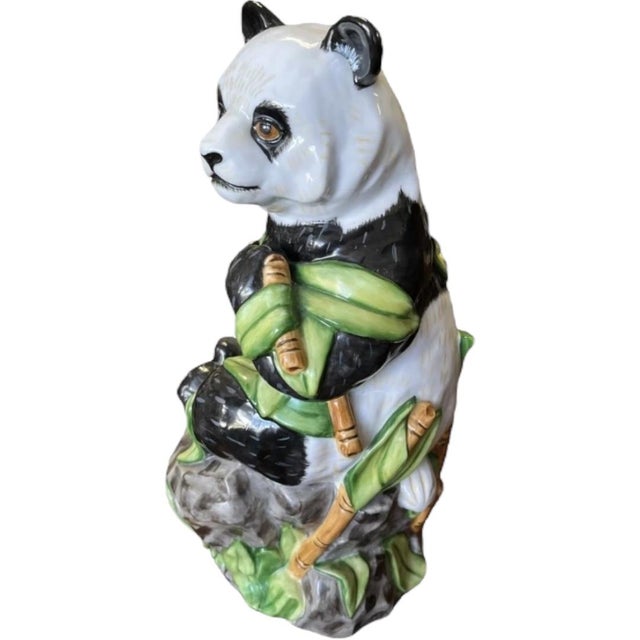 Modern Lynn Chase 1999 Porcelain Panda & Cub Signed/ Dated / Numbered For Sale - Image 3 of 8