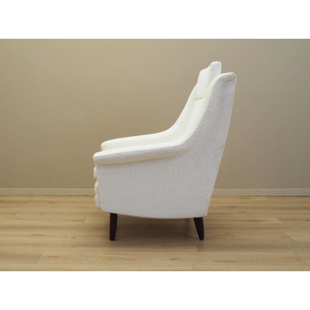 Danish White Armchair, 1970s For Sale - Image 6 of 14