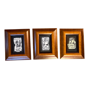 Three Contemporary Original Wayne Cunningham Abstract Marker Drawings - Set of Three