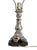 White Early 20th Century French Vieux Rouen Polychrome Faience Table Lamp on Pierced Metal Base For Sale - Image 8 of 9