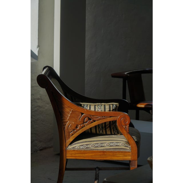 Vintage Art Nouveau Armchairs in Mahogany by Thorvald Bindesbøll, 1920s, Set of 2 For Sale - Image 16 of 18