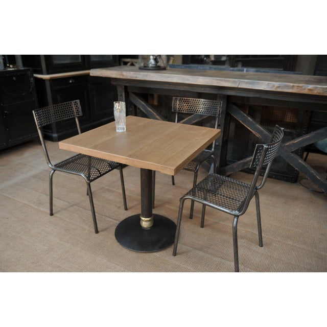 Vintage Oak Bistro Table, 1960s For Sale - Image 10 of 12