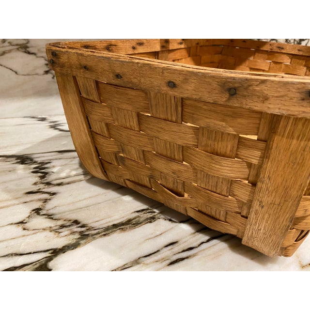 Vintage Wood Veneer Basket For Sale In Miami - Image 6 of 7