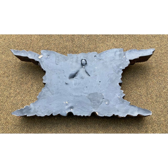 Vintage Green Man Plaster Cast Wall Decor For Sale - Image 4 of 4