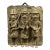 Vintage African Tribal Art Benin Bronze Plaque For Sale