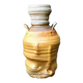 Vintage Handcrafted Studio Pottery Vase For Sale