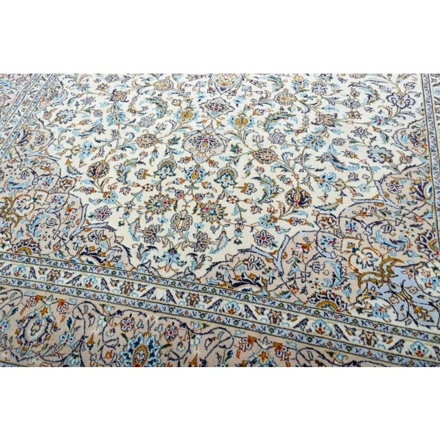 Textile Hand-Knotted Kashan Oriental Rug For Sale - Image 7 of 13
