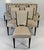 Vintage French Dining Chairs in Black Lacquer and Beige Velvet, 1980s, Set of 10 For Sale - Image 3 of 11