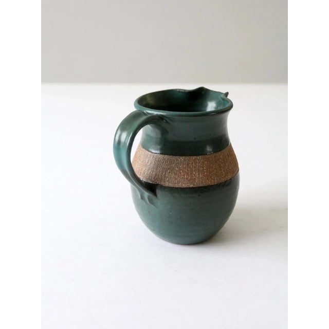 Late 20th Century Vintage Studio Pottery Pitcher For Sale - Image 5 of 12