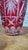 Glass Large Cut Crystal Vase with Ruby ​​Red Overlay, Central Europe, 1950s For Sale - Image 7 of 10