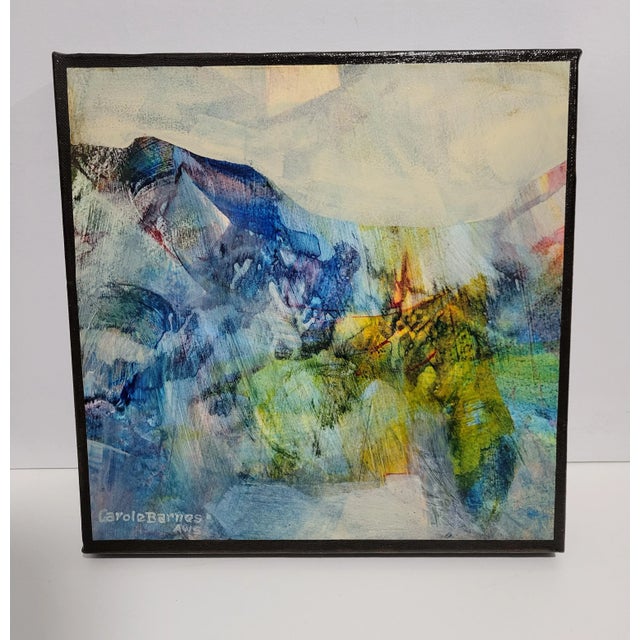 1990 "Sea Patterns" Contemporary Acrylic Abstract Paintings by Carol Barnes- a Pair For Sale - Image 6 of 10
