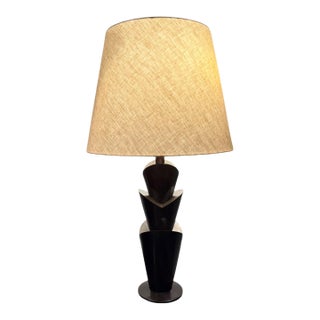 1990s Modern Stanton Bronze Tulip Table Lamp For Sale