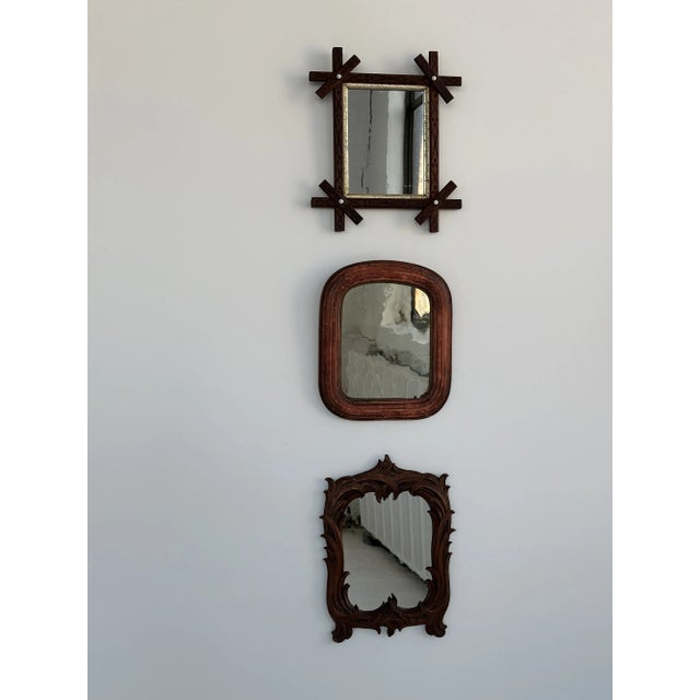 American Vintage Rococo-Style Filigree Frame Mirror by Syroco, Circa 1940s For Sale - Image 3 of 12