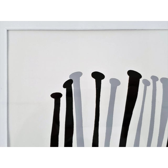 Wood Atsuko Okamoto "Black Harmony" Abstract Serigraph Wall Art Signed For Sale - Image 7 of 10