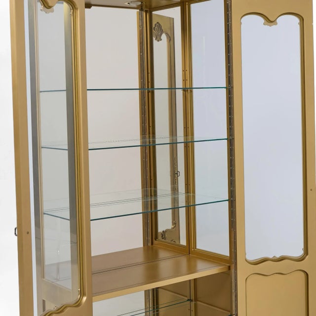 Mastercraft Mid Century Brass Vitrines Cabinet - Pair For Sale - Image 10 of 11
