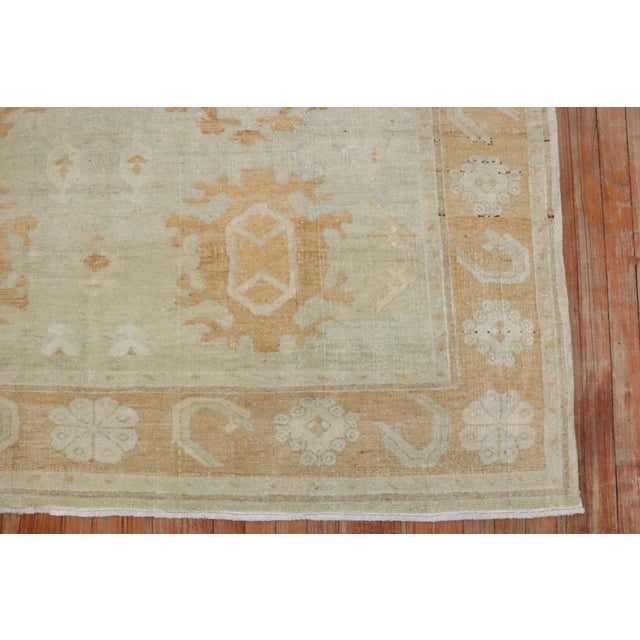 Brown Vintage Zabihi Collection Turkish Oushak Square Rug For Sale - Image 8 of 8