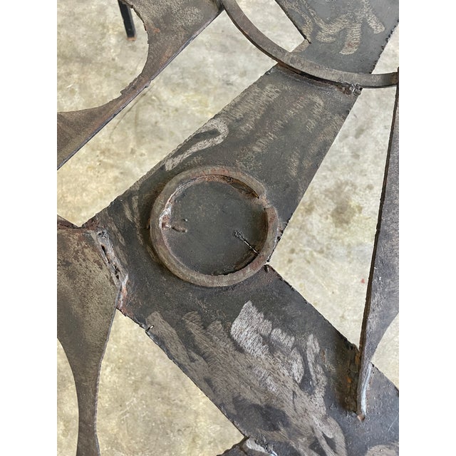 Metal Mid Century Brutalist Coffee or Console Table For Sale - Image 7 of 14