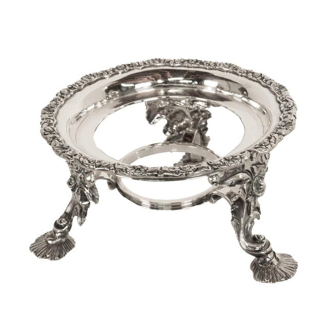 Antique Georgian Sterling Silver Coffee Pot Stand Joseph Angell Eley London 1824 For Sale - Image 14 of 18