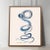 Reproduction Vintage Snake Print in Blue For Sale - Image 4 of 4