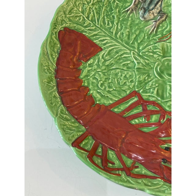 French Majolica Lobster Platter Choisy Le Roi, French c.1930 For Sale - Image 3 of 11