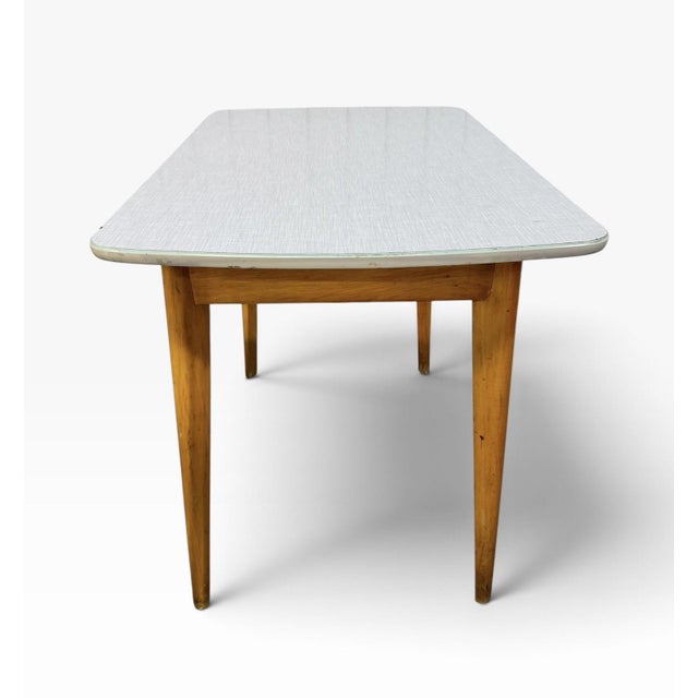 Mid-Century Modern Heywood Wakefield Style Arts & Crafts Writing Desk Work Table For Sale In Philadelphia - Image 6 of 8