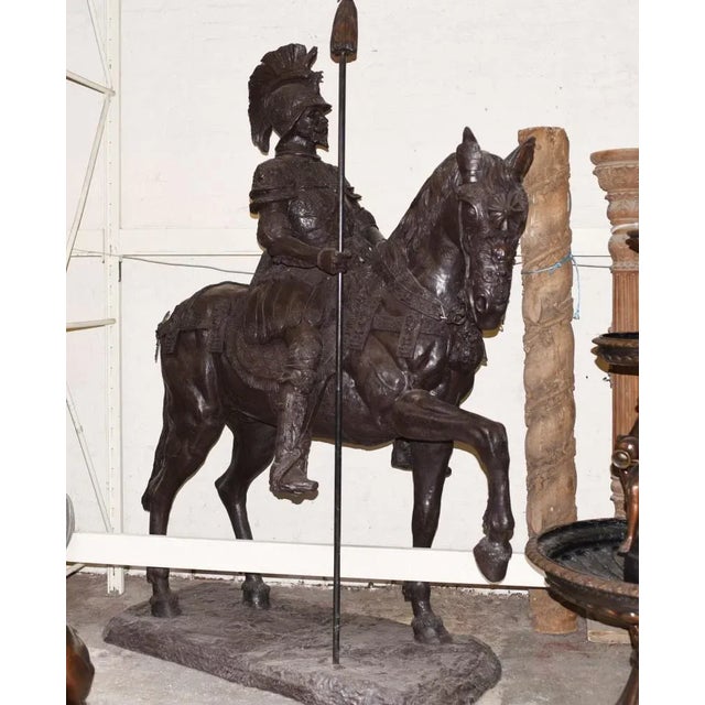 Lifesize Statue of Roman Gladiator on Horseback For Sale - Image 15 of 18