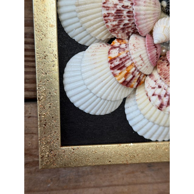 Coastal Custom Framed Seashell Wall Art in the Manner of a Sailor’s Valentine For Sale - Image 3 of 12