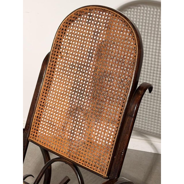 Antique Bentwood Rocking Chair For Sale - Image 3 of 7