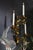 Metal Hollywood Regency Gilt Tole Metal Triple-Arm Floral Wall Candle Sconce, 1970s For Sale - Image 7 of 18
