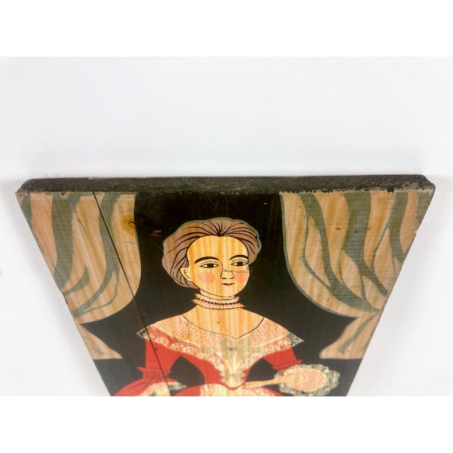 George Nathan, Colonial Woman, 1960s, Painting on Board, in Flawless conditions. Designed 1960 to 1969 This piece is...