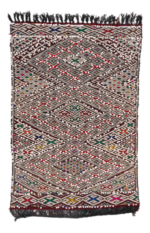 Vintage Eclectic Handwoven Berber Rug, 1990s