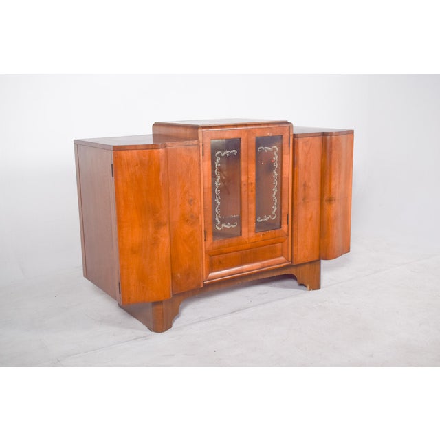 Wood European Art Deco Sideboard with Bar, 1920s For Sale - Image 7 of 16