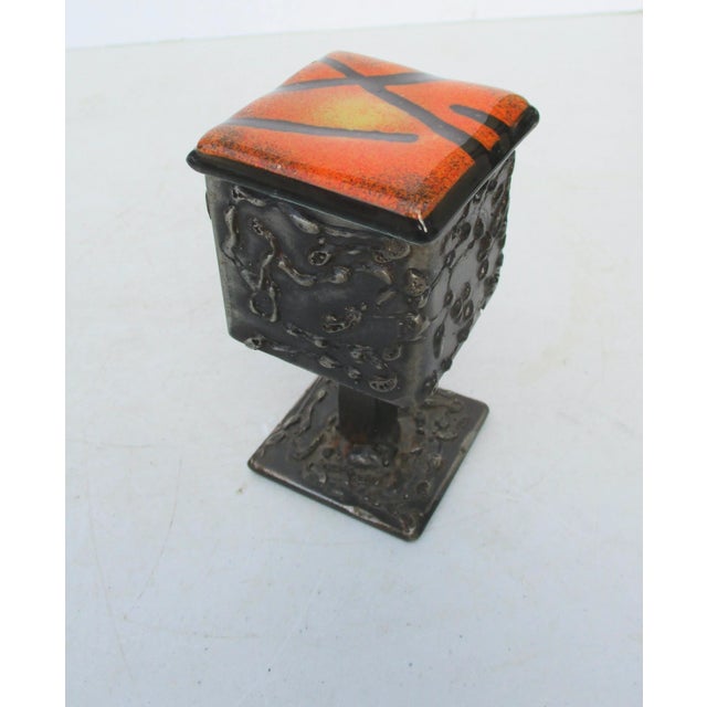 Vintage Art Brut Steel & Glass Vanity Box For Sale - Image 10 of 10