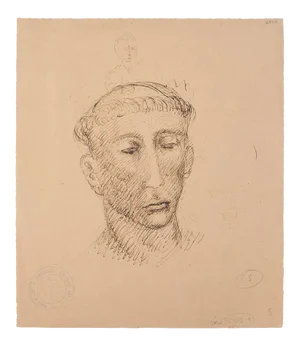 Marcello Ciampolini - Head of Man - Original Pen and Pencil on Paper - 1946