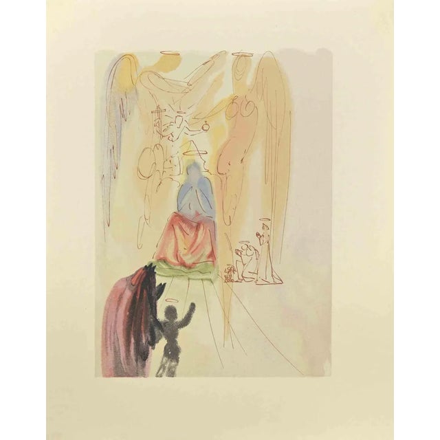 Salvador Dali, Beatrice and the Triumph of the Saints, Woodcut, 1963 For Sale