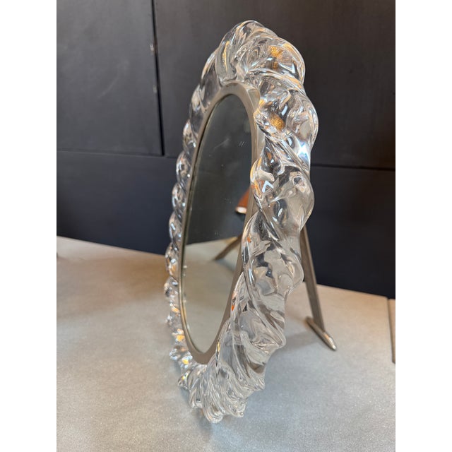 Murano Murano Hand-Cast Glass Table Mirror For Sale - Image 4 of 11