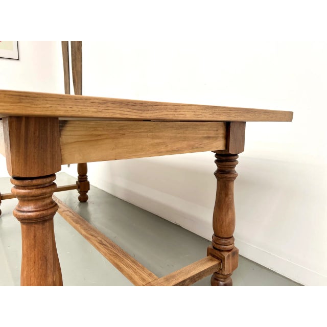 Oak and Cherry Table, 1970s For Sale - Image 14 of 18