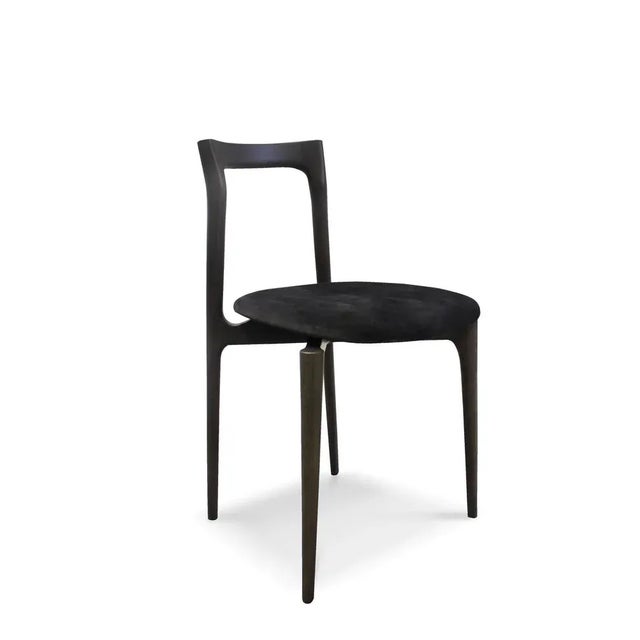 Modern Grey Chair in Fabric and Wood by Collector Studio For Sale - Image 4 of 4