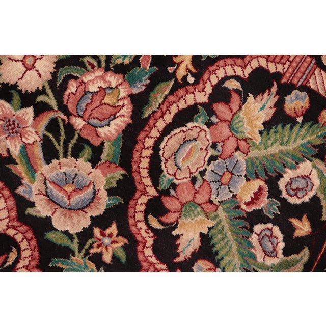 Elegant Heritage 1990's Black/Rust Wool Rug - 8'0'' X 10'0'' For Sale - Image 4 of 9