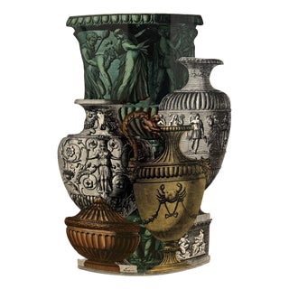 Vintage Fornasetti "Vasi Antichi" Trompe l'Œil Metal Umbrella Stand For Sale