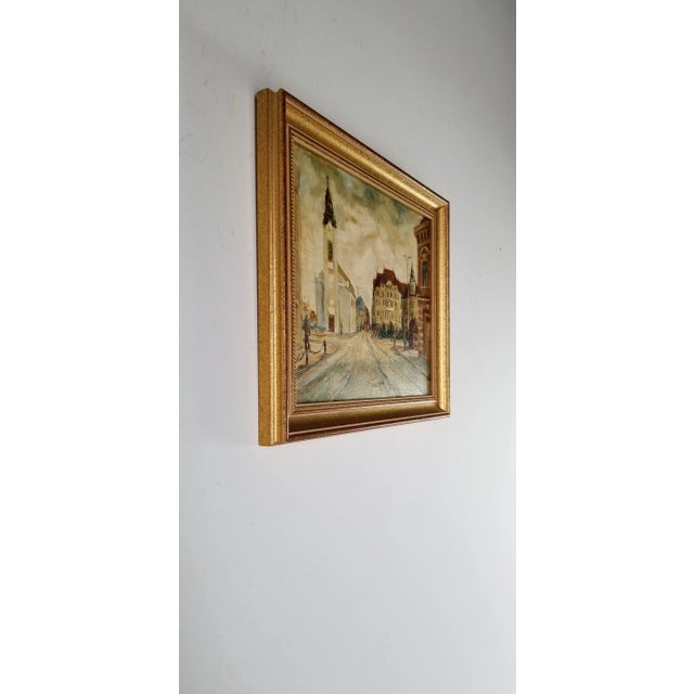 Available for sale this fantastic Vintage impressionist abstract oil on masonite painting . Depicts , still life Paris...