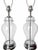 Late 20th Century Clear Glass Baluster Table Lamps With Chrome-Tone Bases - Pair For Sale - Image 11 of 14